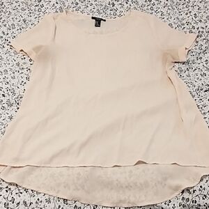 Forever 21 Cream Short Sleeve Top